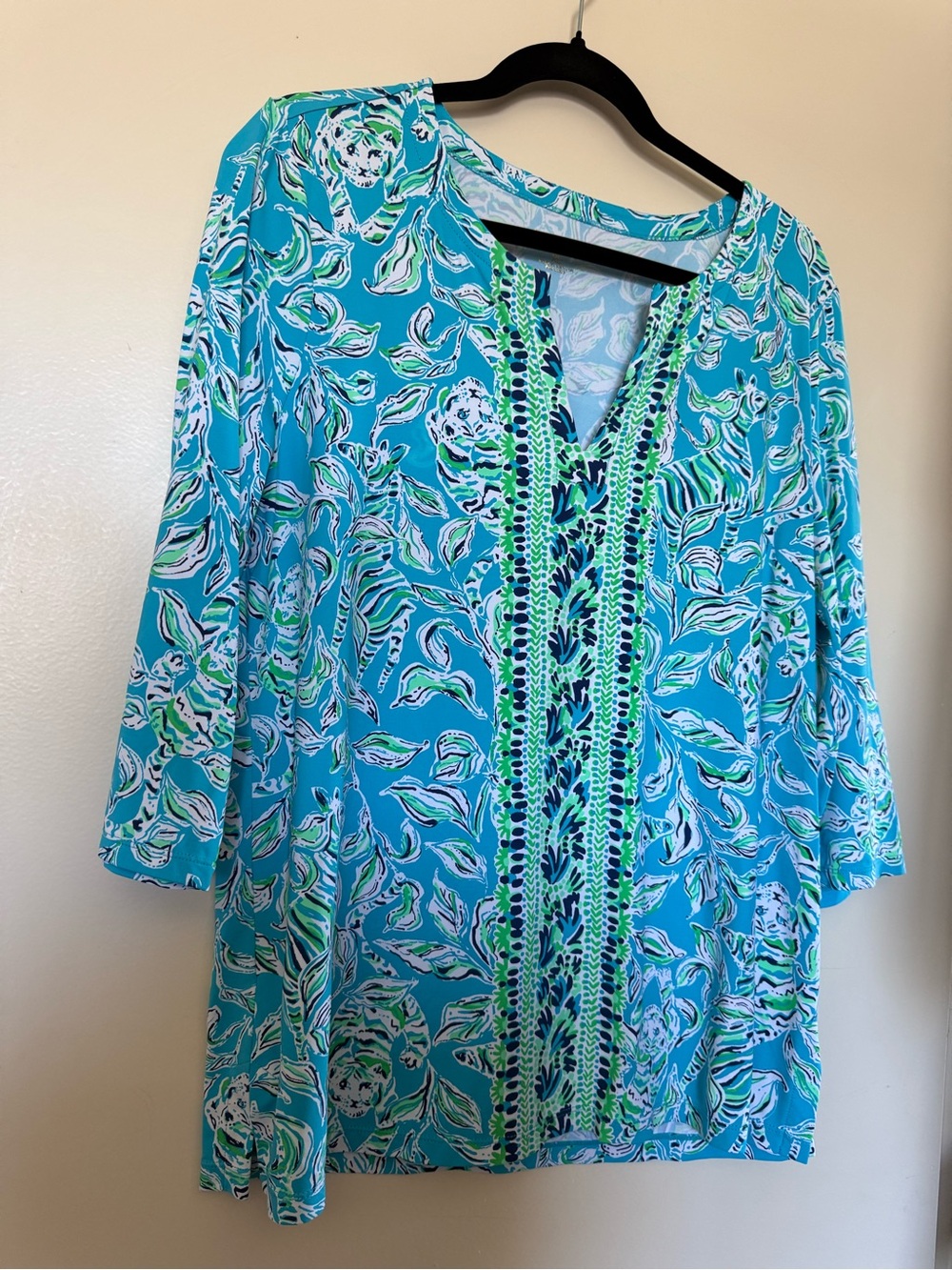 Lilly Pulitzer Karina Chilly Lily Tunic Top in XL